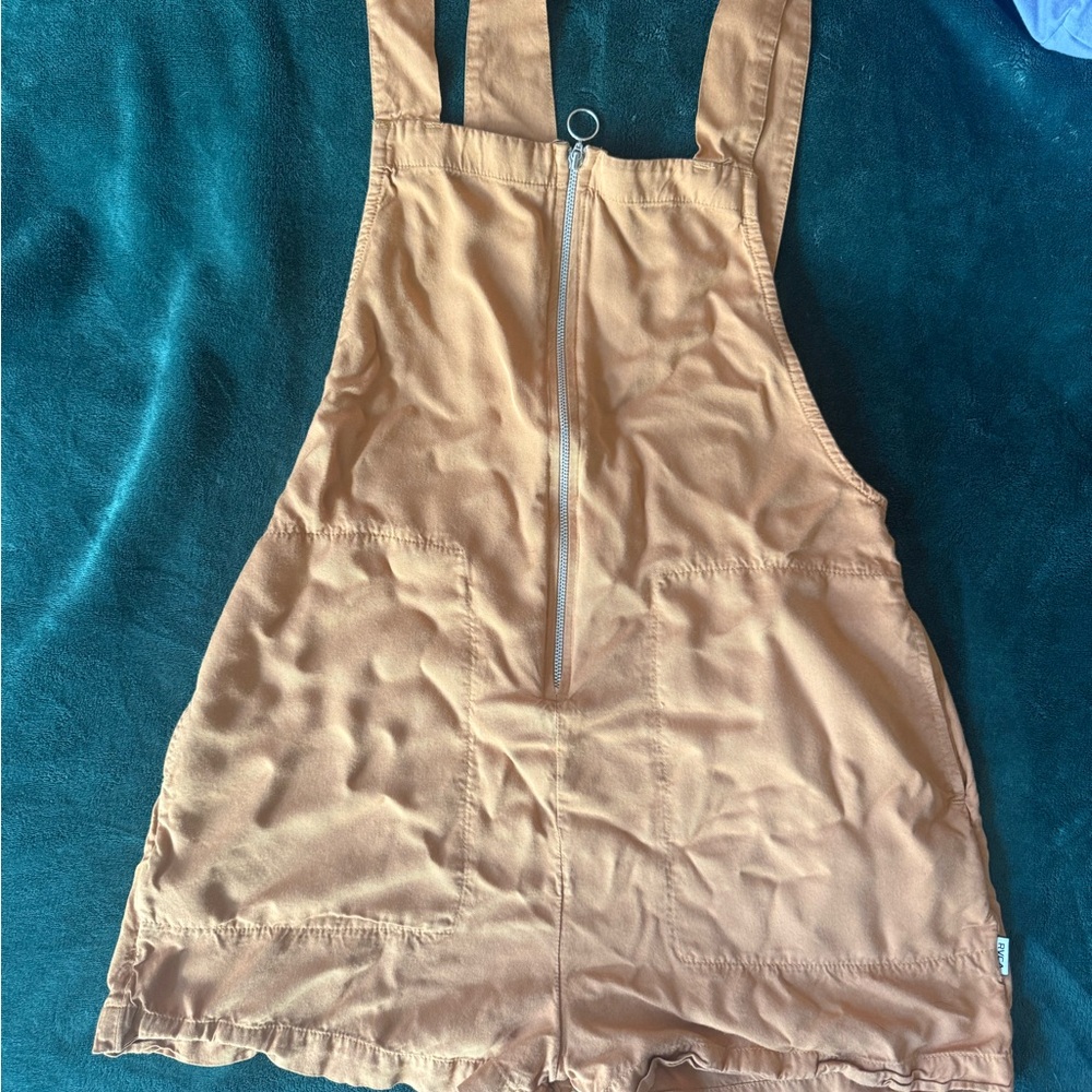 RVCA Yellow Zip-Front Romper